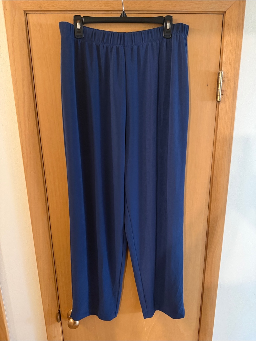 Susan Graver Women’s Liquid Lustra Knit Pull On Pants Navy Blue Size 1X